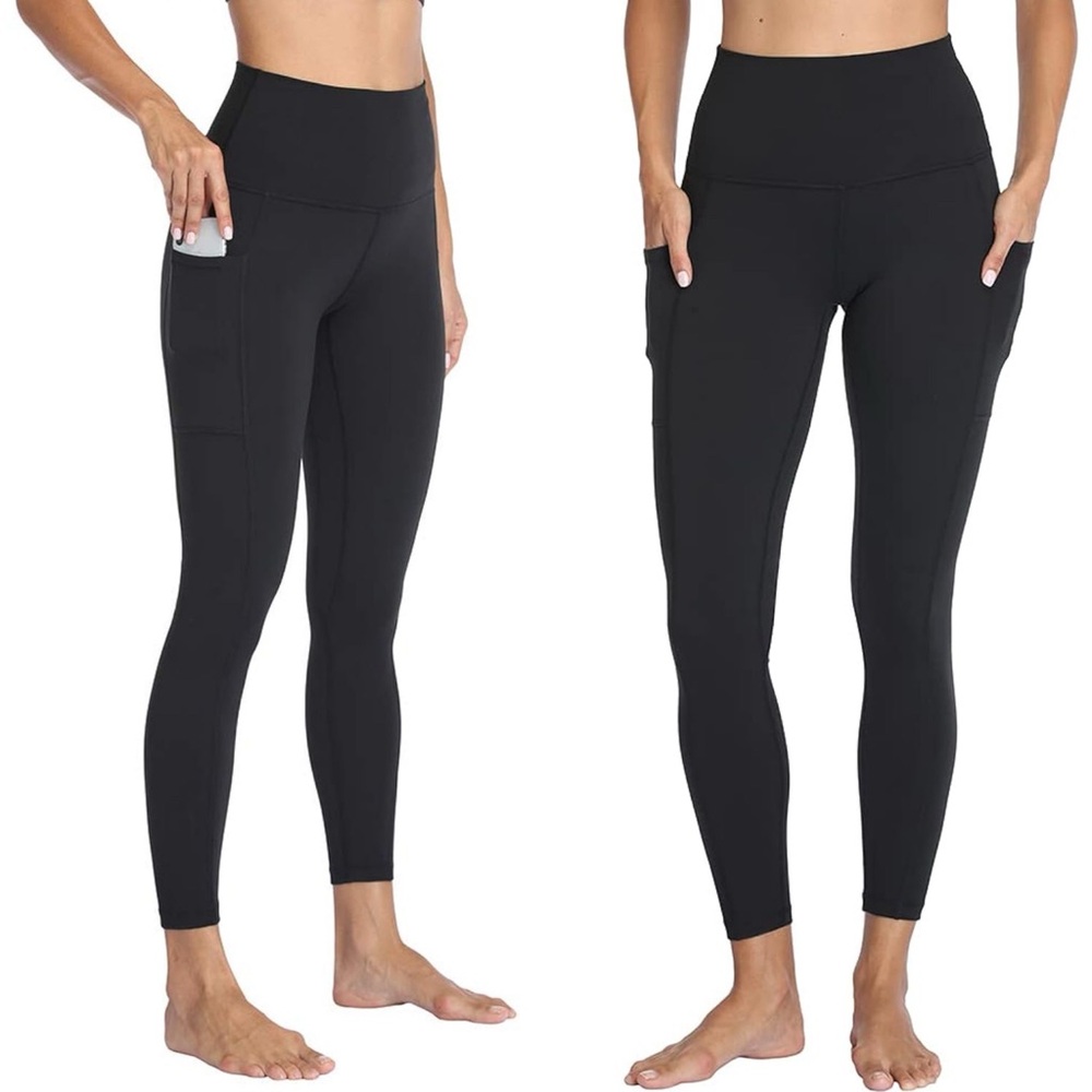 Black High-Waisted Leggings with Pockets